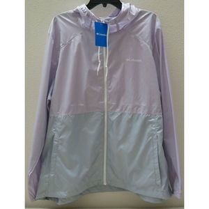Columbia XW0355 584 Women's Size 2X Purple/Gray Center Ridge Windbreaker $80+